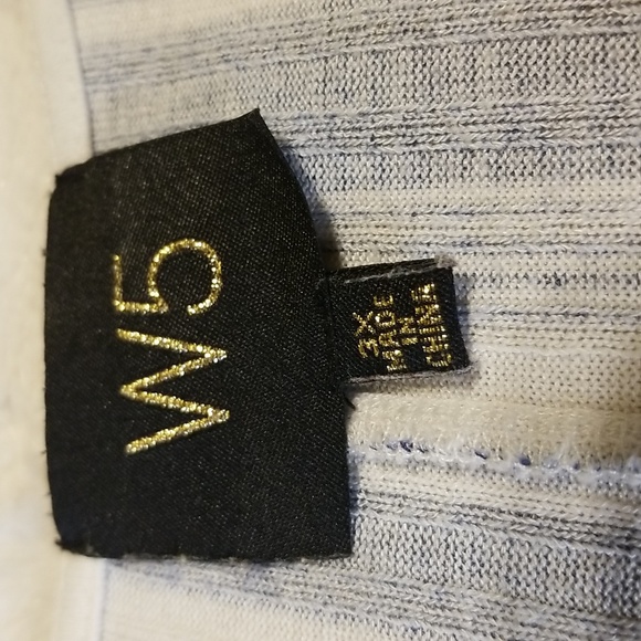 W5 Top Womens Size 3X Striped Tie Front - Picture 5 of 8